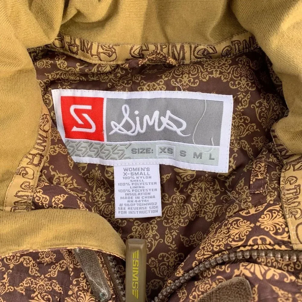 SIMS ski jacket brown sz xs womens